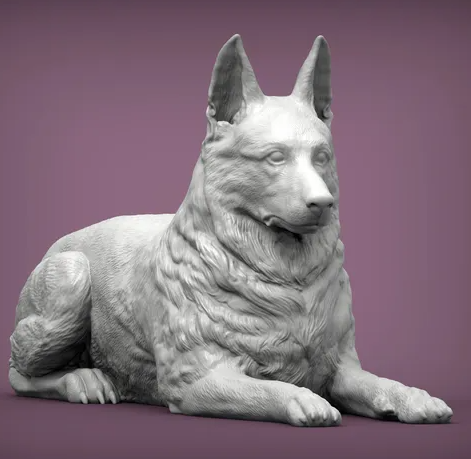 Deutscher Schäferhund ( liegt ) von Alexander3dArt