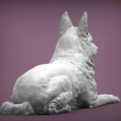 Deutscher Schäferhund ( liegt ) von Alexander3dArt