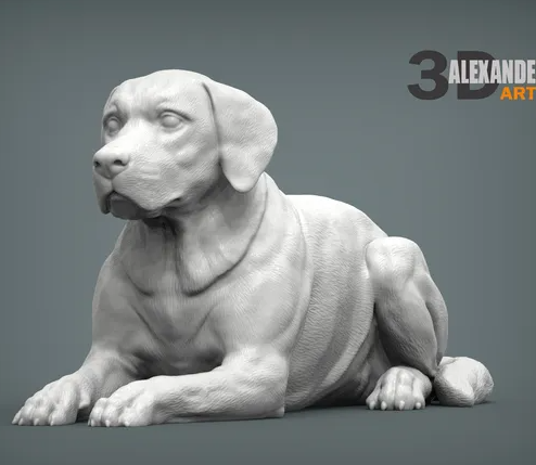 Labrador ( liegt ) von Alexander3dArt