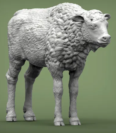 Bison Kalb von Alexander3dart als 3D gedruckte Figur