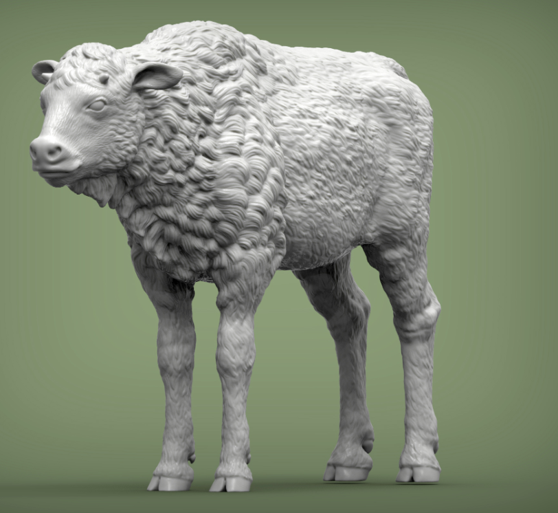 Bison Kalb von Alexander3dart als 3D gedruckte Figur