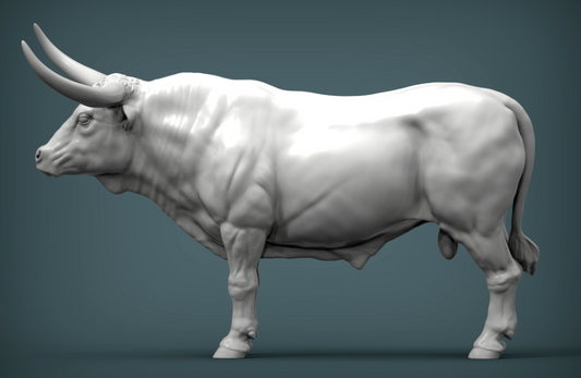 Stehendes Texas Longhorn Rind  von Alexander3dart als 3D gedruckte Figur