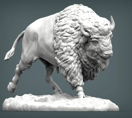 Rennendes Bison von Alexander3dart als 3D Druck