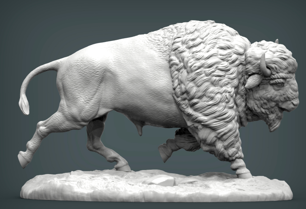 Rennendes Bison von Alexander3dart als 3D Druck