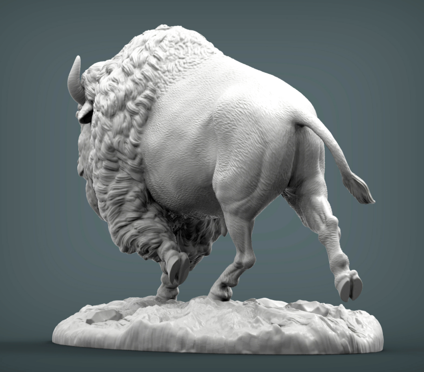 Rennendes Bison von Alexander3dart als 3D Druck
