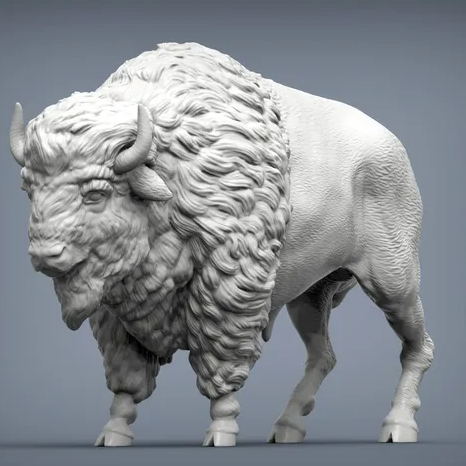 Stehendes Bison von Alexander3dart als 3D Druck