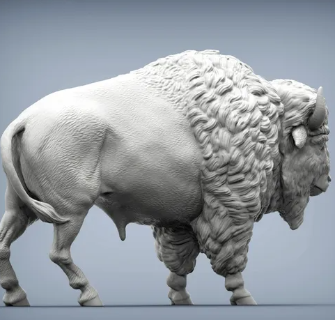 Stehendes Bison von Alexander3dart als 3D Druck