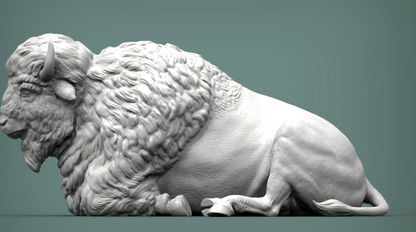 Bison liegt von Alexander3dart