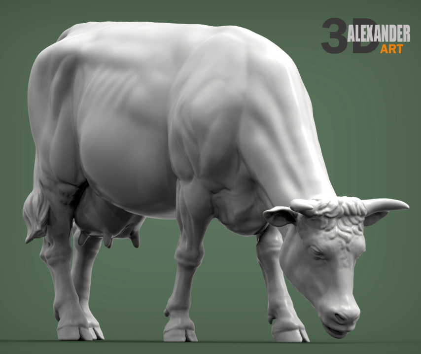 Grasende Kuh von Alexander3dart