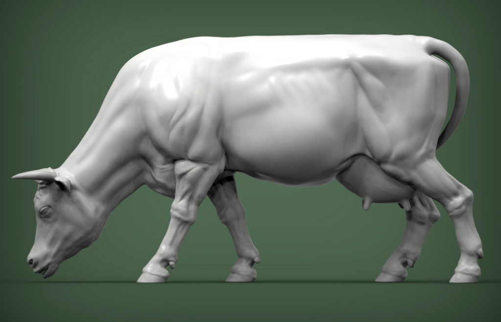 Grasende Kuh von Alexander3dart