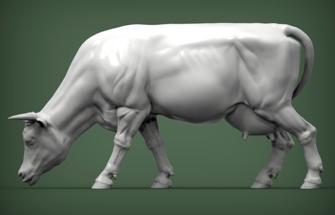 Grasende Kuh von Alexander3dart