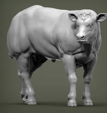 Belgisch Blau Kalb von Alexander3dart als 3D Druck