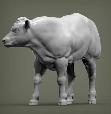 Belgisch Blau Kalb von Alexander3dart als 3D Druck