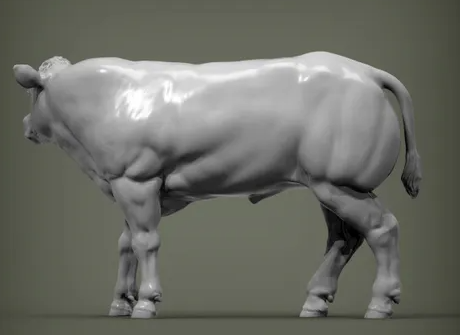 Belgisch Blau Kalb von Alexander3dart als 3D Druck