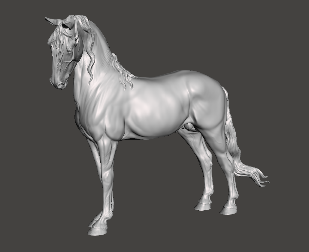 Edler Warmblut Hengst von Mirek_Arts als 3D Druck