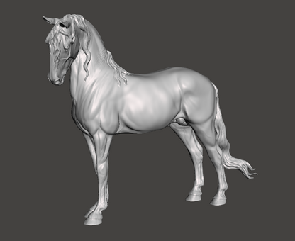 Edler Warmblut Hengst von Mirek_Arts als 3D Druck