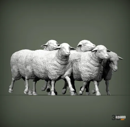 Herde Schafe von Alexander3dArt als 3D Druck