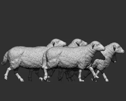 Herde Schafe von Alexander3dArt als 3D Druck