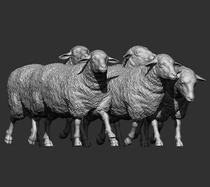 Herde Schafe von Alexander3dArt als 3D Druck