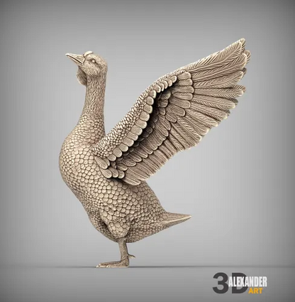 Gans schlägt mit Flügeln von Alexander3dart als 3D Druck