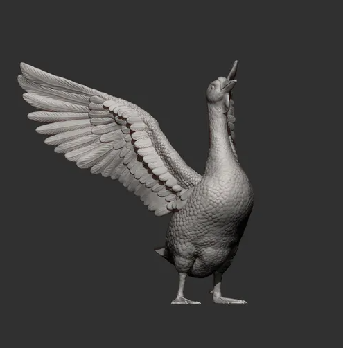 Gans schlägt mit Flügeln von Alexander3dart als 3D Druck
