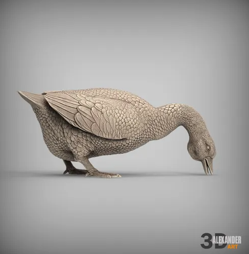 Fressende Gans von Alexander3dart als 3D Druck