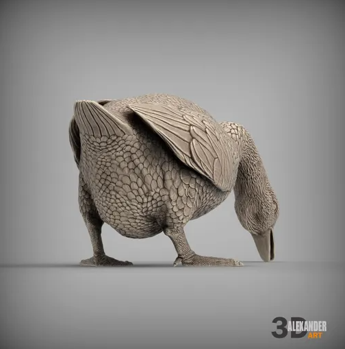 Fressende Gans von Alexander3dart als 3D Druck