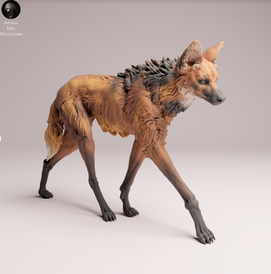 Laufender Mähnenwolf von Animals den miniatures