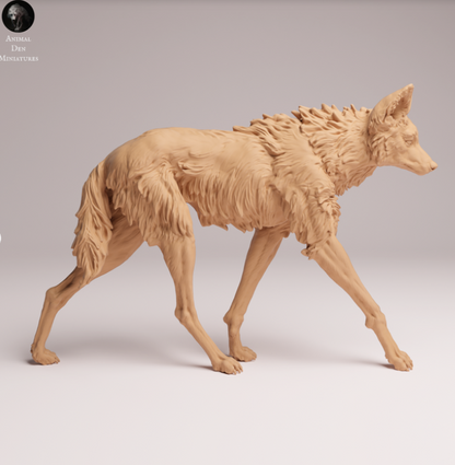 Laufender Mähnenwolf von Animals den miniatures