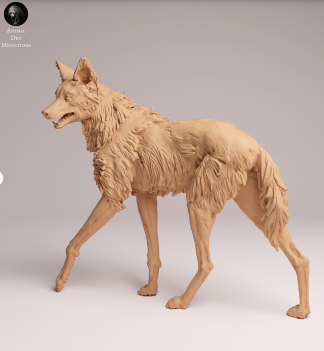 Mähnenwolf von Animals den miniatures als 3D Druck