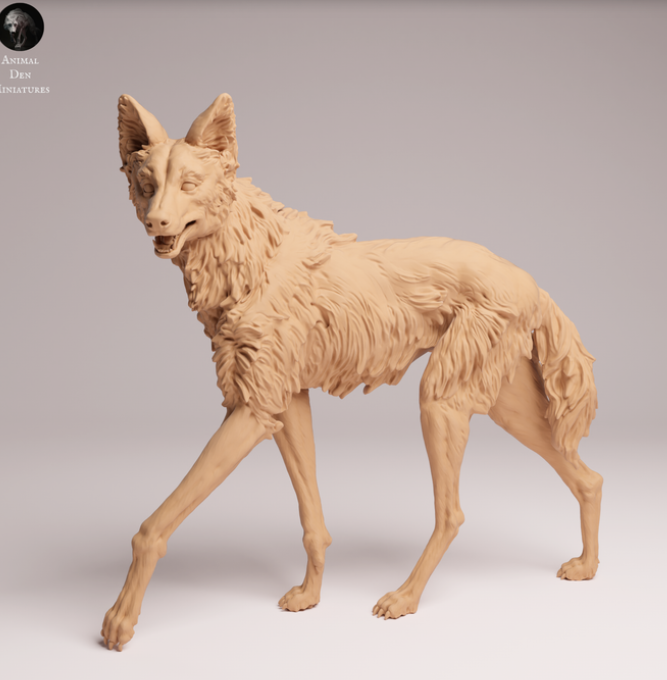 Mähnenwolf von Animals den miniatures als 3D Druck