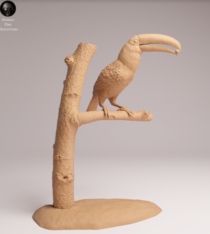 Tukan sitzt auf Ast von Animals den miniatures