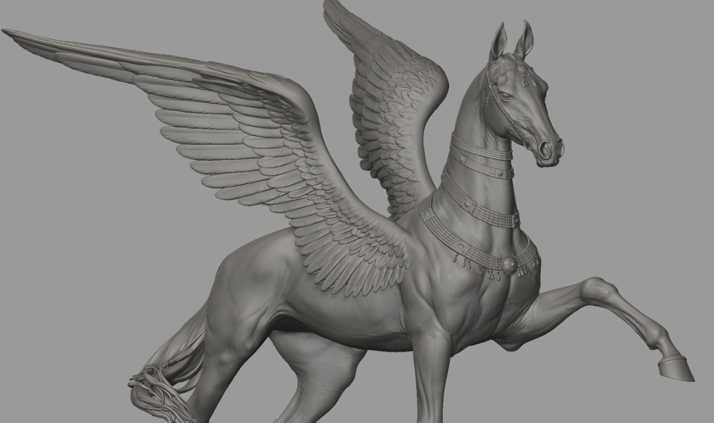 Achal Tekkiner Pegasus "Anubis" mit ägyptischem Schmuck von BreathTime