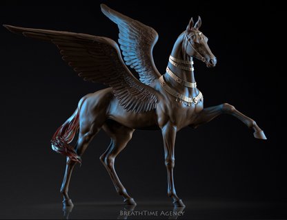 Achal Tekkiner Pegasus "Anubis" mit ägyptischem Schmuck von BreathTime
