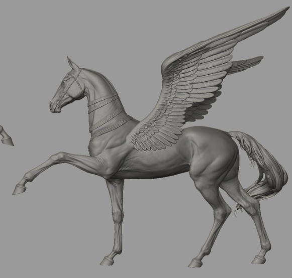 Achal Tekkiner Pegasus "Anubis" mit ägyptischem Schmuck von BreathTime