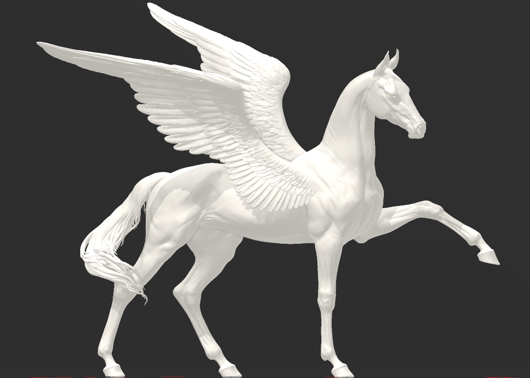 Akhal-Teke Pegasus "Anubis" without Egyptian decorations by BreathTime