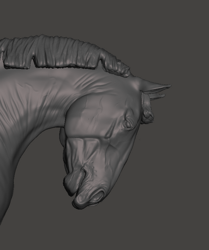 Draft Horse Hengst "Roland"  mit kurzer Mähne  von Mirek_Art als 3D Druck