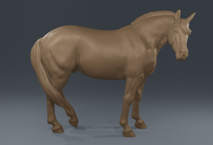 Fjord Pferd von Pixel Pony Diorama als 3D Druck