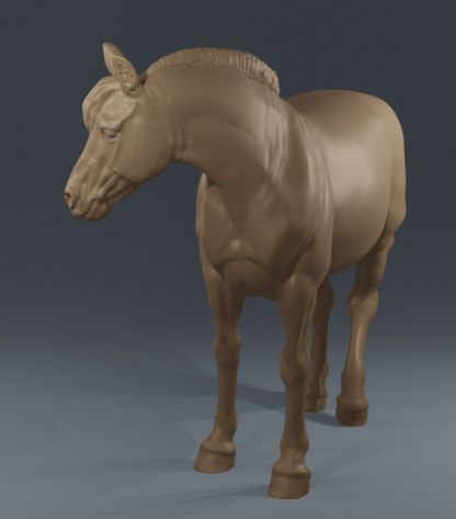 Fjord Pferd von Pixel Pony Diorama als 3D Druck