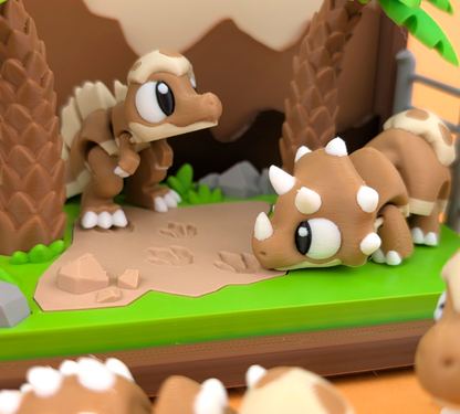 Dinosaurs with accessories from GOB3D / colorful FDM print