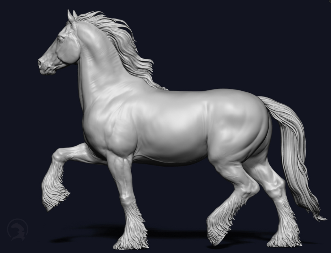 Elegant Cob stallion by Boppirex / Model horse