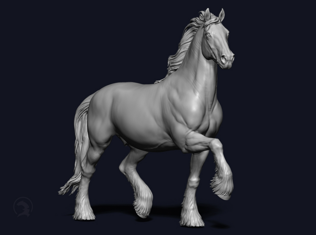 Elegant Cob stallion by Boppirex / Model horse