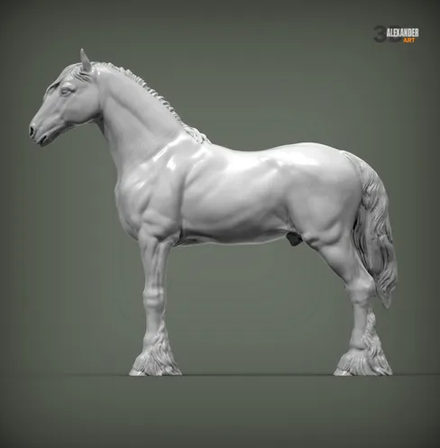 Clydesdale John V.2 von Alexander3dart als 3D Druck Modellpferd