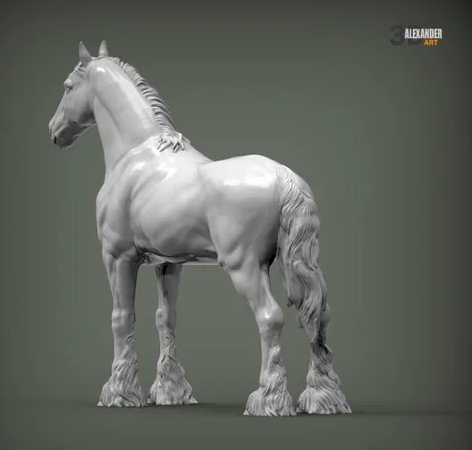 Clydesdale John V.2 von Alexander3dart als 3D Druck Modellpferd