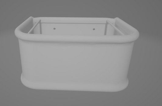 Viereckiger Futtertrog für Modellpferde von A&M-Designs / 3D Druck