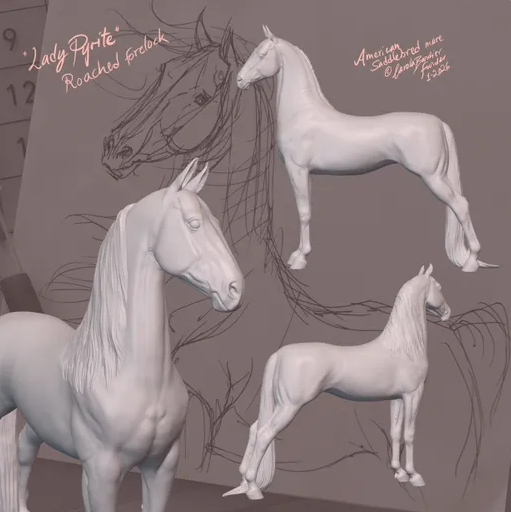 American Saddlebred Stute "Lady Pyrite" von Carola Funder / Modellpferd