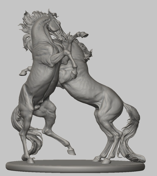 Fighting stallions from BreathTime as a model horse