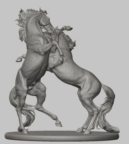 Fighting stallions from BreathTime as a model horse
