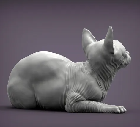 Sphynx Katze liegt von Alexander3dart als 3D Druck