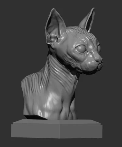 Sphynx Katzen Büste  von Alexander3dart als 3d Druck